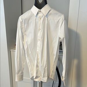 Express Elegant Ivory Dress Shirt